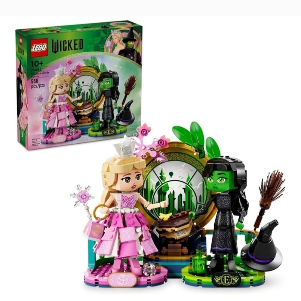 LEGO Wicked Elphaba & Glinda Figures Building Toys - Wicked Toys for Kids 75682